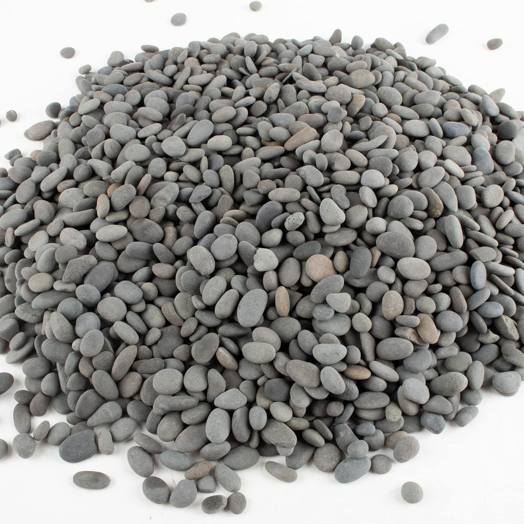 CJGQ Black River Rocks - 7lb Small Mexican Beach Pebbles for Succulents, Aquarium, Garden & Vase Decor