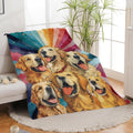 Golden Retriever Throw Blanket Golden Retriever Puppy Stuff Gifts for Dog Lover Kids Girls Boys Adults Women Men Soft Cozy Warm Plush Fluffy Fuzzy Fleece Blanket Decor 60''X80''