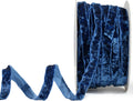 MAYREEL 3/8 Inch Blue Crushed Velvet Ribbon Navy Blue Vintage for Flower Bouquet Gift Wrapping Wedding Invitations Crafts Christmas Decorations Party 25 Yards