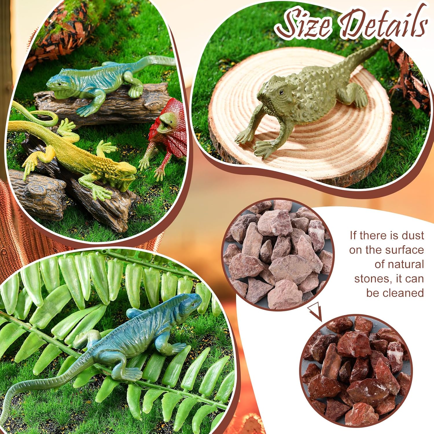 Soulchen 36 Pcs Desert Cardboard Diorama Box Kit 3D Desert Diorama Play Set Model Cactus Kit with Reptiles Camel Fennec Fox Lizard Snake Spiders for Birthday Gifts
