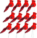 Berfutall-Cardinal Clip On Christmas Tree Ornament Decorations - Red Feathers Set of 24Pieces Each is 2.8" Lon(D)…