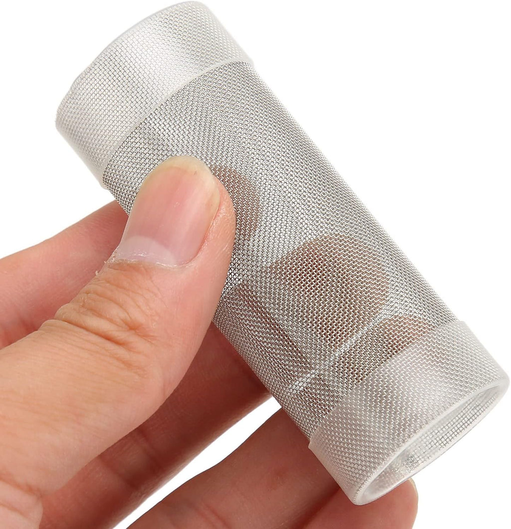 Tnfeeon Stainless Steel Mesh Inflow Aquarium Filter Guard Intake Cover for Shrimp and Fish Aquarium Intake Filter Mesh Cover Fish Mesh Net Strainer Tube Filter Accessory (M)