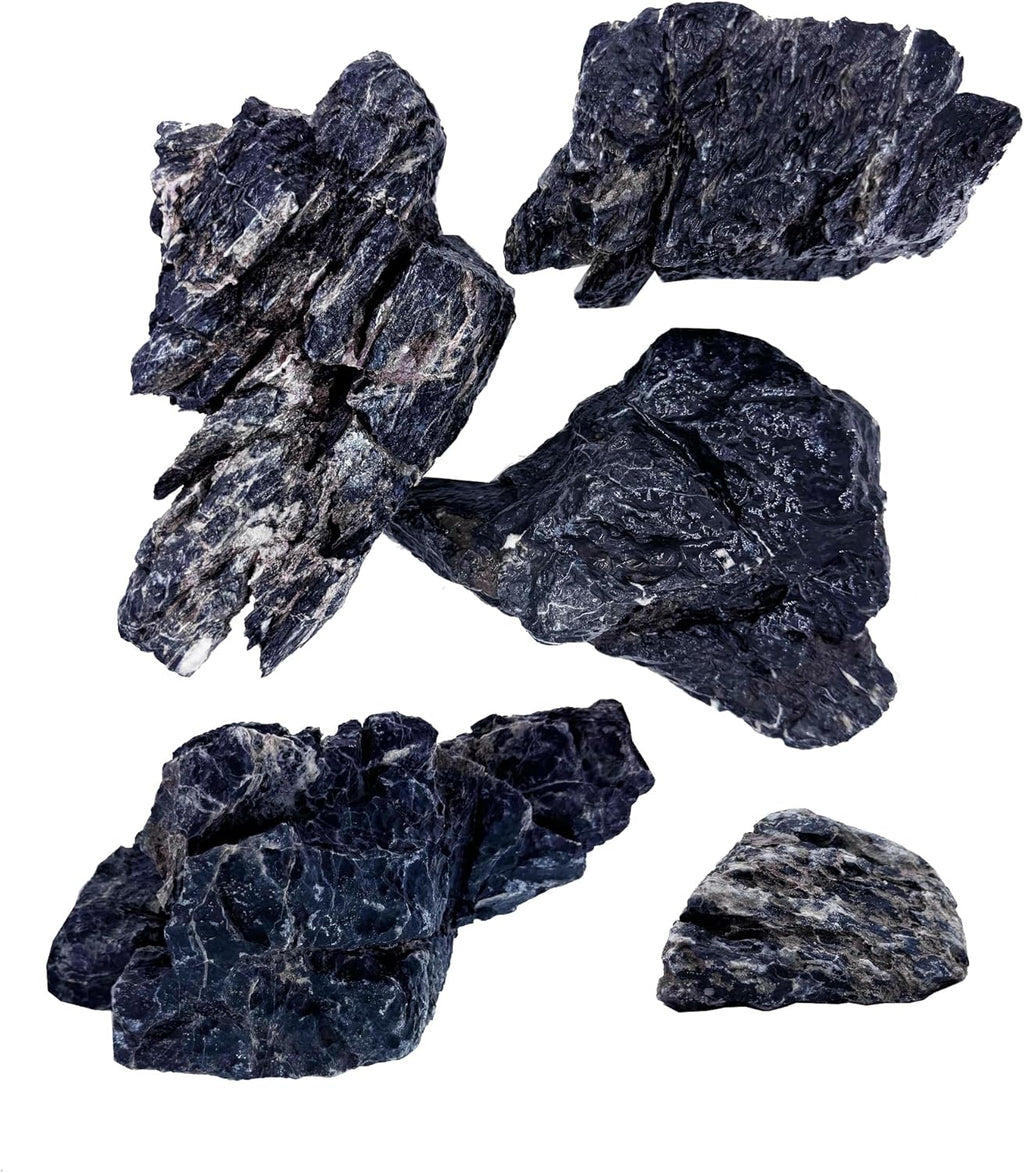 7/12 Pounds Natural Stream Slab Stones,Dragon-Rock Stone,Seiryu Stones Perfect for Aquariums,Fish Tanks,Terrariums,Landscaping Model,Reptile Rest Rock (Seiryu Stones, 7 LB)