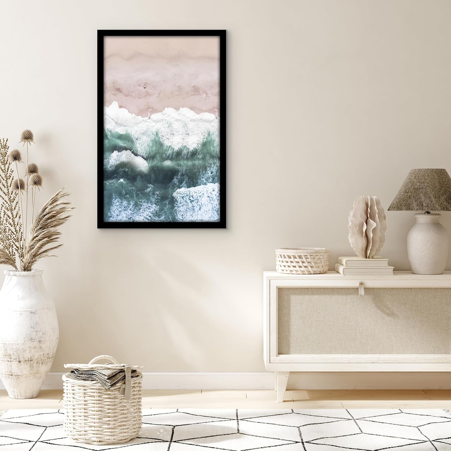 Americanflat 20x32 Poster Frame with Polished Plexiglass - Black Picture Frame - Wide Photo Frames Made of Engineered Wood for Vertical or Horizontal Wall Display - Epic Collection - Black