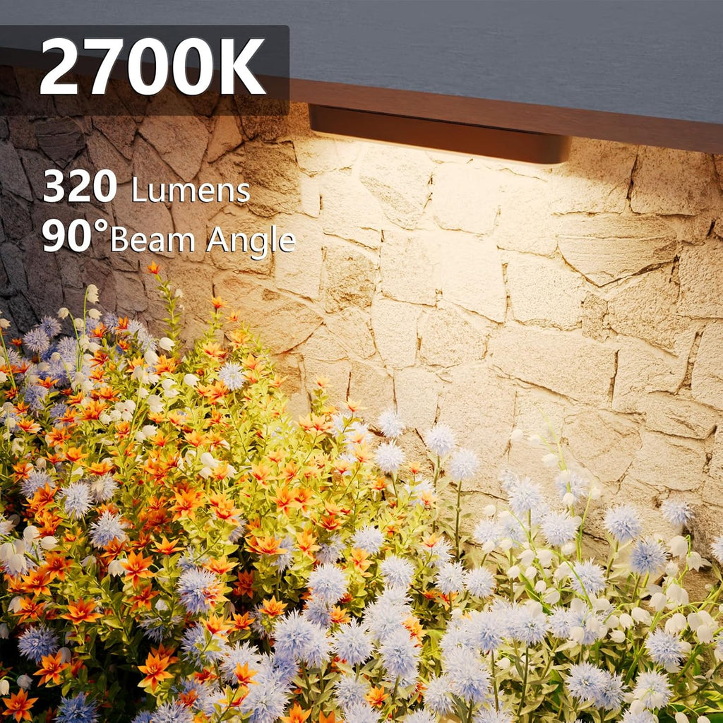 VOLISUN 7 Inch Retaining Wall Lights, IP67 Waterproof Hardscape Lighting, Cuttable Low Voltage Lighting, 12V Paver Lights, 2.8W Outdoor Step Landscape Lights, 2700K Soft White (6 Pack)