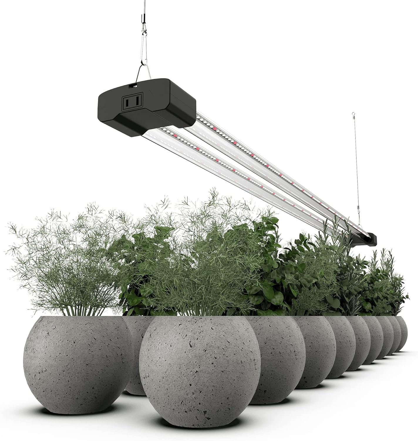 DYMOND BoostGro LED Grow Light Full Spectrum 5000K Daylight + 660nm Red Linkable Indoor Plant Lighting Fixture Tubes (4FT, 4, Pack)