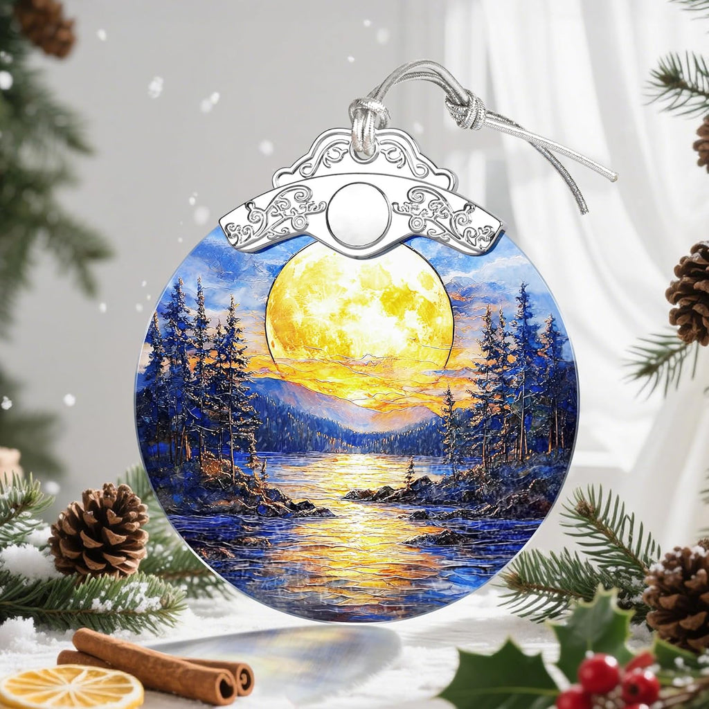 Full Moon Christmas Ornaments, Christmas Decorations, Hanging Ornaments for Tree, Holiday Decor, Holiday & Xmas Gifts, Gifts for Friends, Coworkers, Neighbors