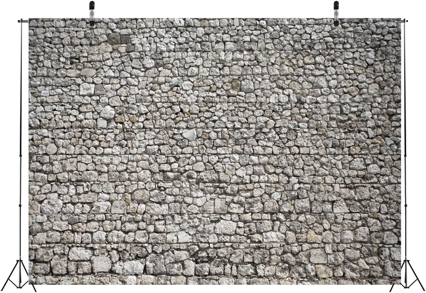 9x6ft Fabric Rustic Brick Wall Backdrop Nostalgia Gray Grunge Wall Photography Background Birthday Party Decorations Retro Wallpaper Newborn Kids Adults Portrait Video Photo Shoot Studio Prop