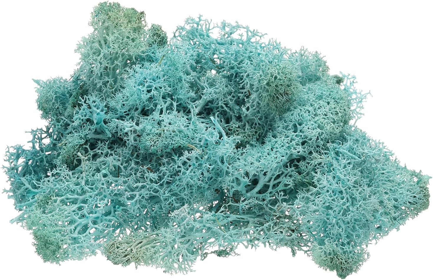uxcell Preserved Reindeer Moss, 4 OZ Fake Moss for Crafts Artificial Dried Moss for Decoration, Craft, Terrariums, Potted Plants, Centerpieces Fairy Gardens (Blue)