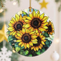 Sunflower Christmas Tree Decorations, Christmas Ornaments, Keepsake Ornaments, Holiday Decor, Xmas Gifts, Gifts for Flower Lovers & Sunflower Lovers
