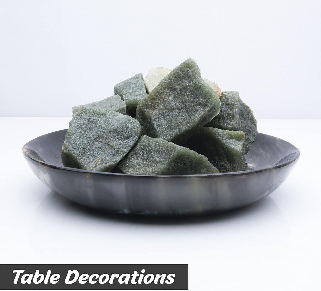 Crocon 1LB Green Aventurine Rough Bulk Natural Stone Raw Gemstone Tumbling Cabbing Polishing Mining Meditation Chakra Balancing Reiki Healing Good Luck Gift Home Office Decor