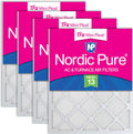 Nordic Pure 20x25x1 (Actual Size: 19 1/2 x 24 1/2 x 3/4) Tru Mini Pleat MERV 13 AC Furnace Air Filters – 2.5X More Media for Longer-Lasting, High-Efficiency Filtration - 4 Pack