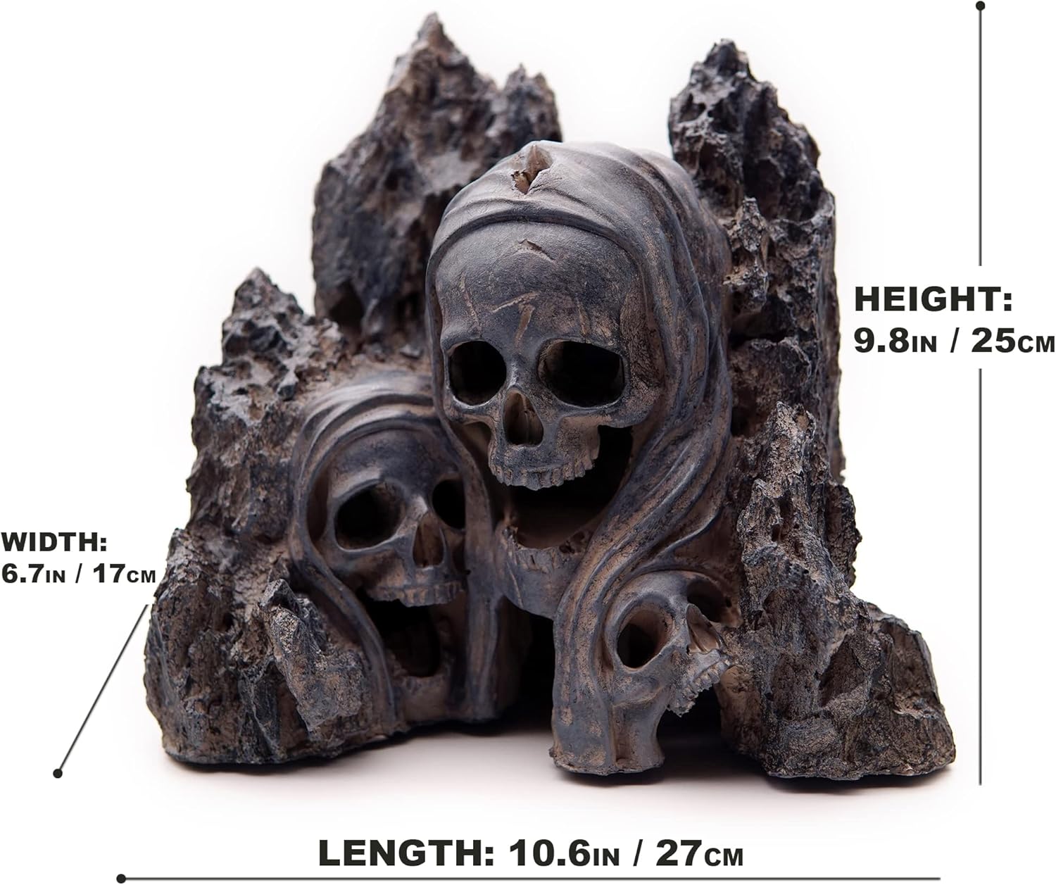 Fish Tank Decor Rocks.Aquarium Decoration Model.Easy and Quick Solution for Aquascaping.(Skull Canyon)