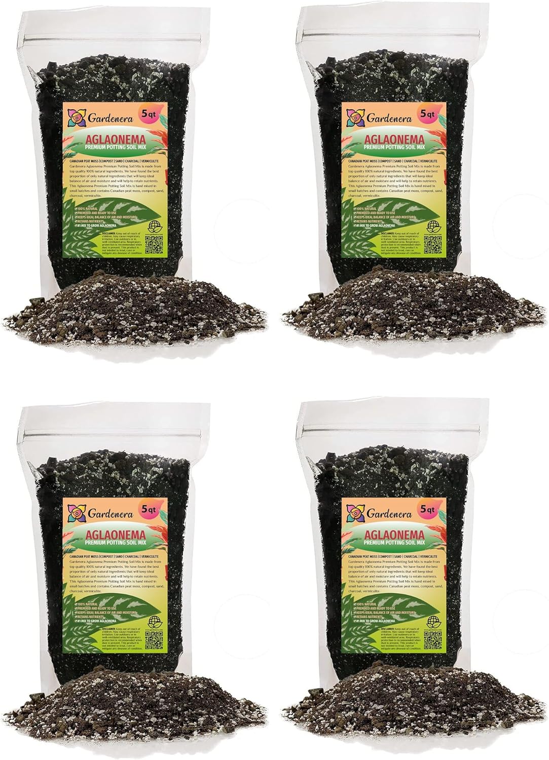 Gardenera Aglaonema Potting Mix - Unlock Robust Growth and Vibrant Leaves with Our High-Performance Formula - 20 Quart