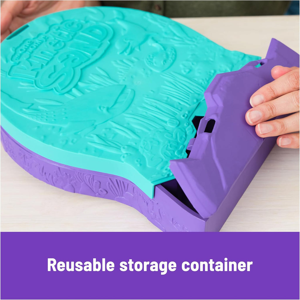 Kinetic Sand, Project Planet Deep Sea with 24oz Sensory Play Sand & Sea Creature Tools, Sustainably Minded Eco Friendly Materials, Holiday Gifts & Stocking Stuffers for Kids Ages 3 and up