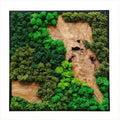 vadmepiop Natural Preserved Moss Wall Art with Real Wood Frame, Handcrafted Maintenance-Free Moss Wall Panel for Home Decor, Office, Restaurant, Bar & Cafe (Square, 11.81in)