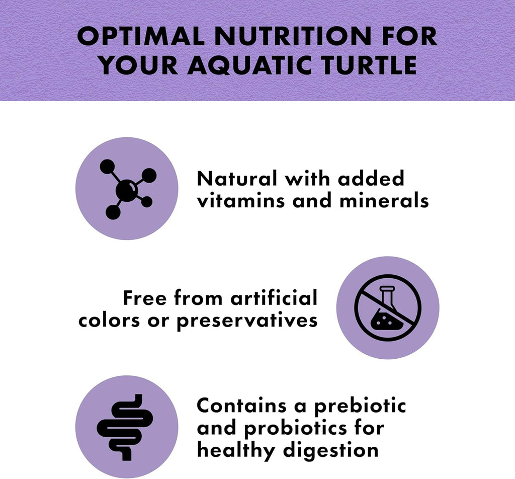 Zilla Pet Aquatic Turtle Sticks, Natural with Added Vitamins and Minerals, Nutrient-Rich Floating Food for Turtles, 4.5 oz