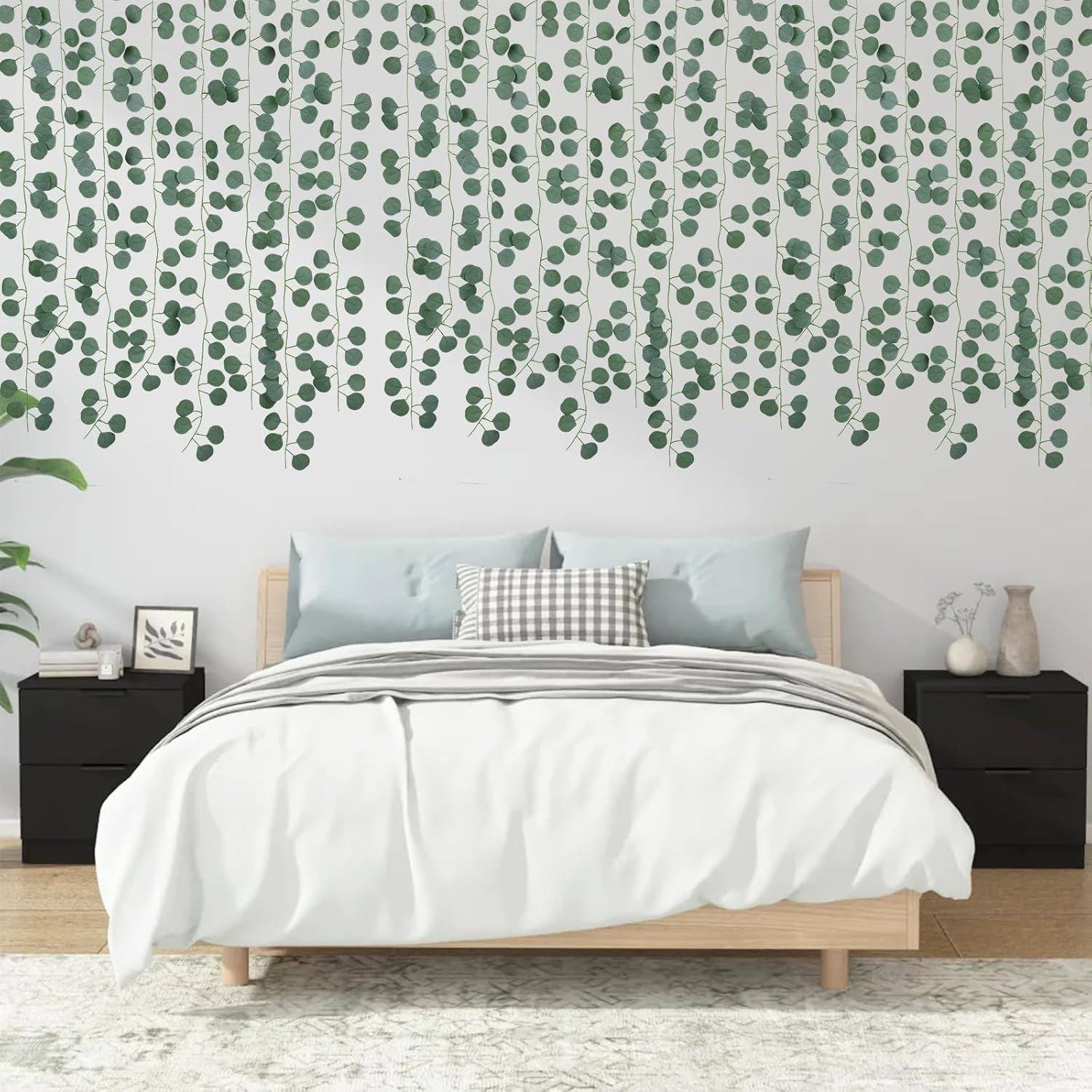 DearHouse 86 Feet 12 Strands Artificial Eucalyptus Leaf Plants Vine Hanging Eucalyptus Garland for Home Kitchen Office Wedding Wall Decor