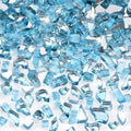 GasSaf 1/4 Inch Fire Glass Reflective Tempered Fireglass Cut Crushed FireGlass for Fire Pit, Fireplace, Replaces Existing Gas Logs & Lava Rocks (20 Pound)(Caribbean Blue)