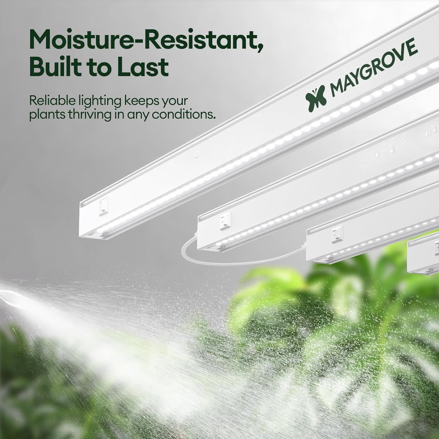 Grow Lights for Indoor Plants 1FT, Sun-Like Full Spectrum 5000K Grow Light, 28W(4 x 7W), T5 LED Grow Light Strips for Indoor Plants and Flowers, High PPFD, Linkable, White, 4-Pack