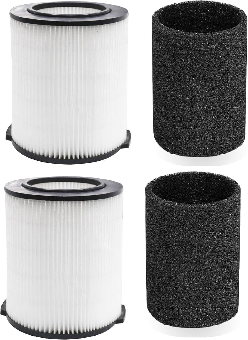 VF4000 Filter Replacement for Ridgid Shop Vac Filters 5-20 Gallon Ridgid Vacuum Filter 6-9 Gallon Husky Vacuum, with 2 Foam Sleeve 2 Filter