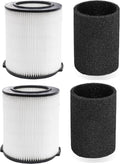 VF4000 Filter Replacement for Ridgid Shop Vac Filters 5-20 Gallon Ridgid Vacuum Filter 6-9 Gallon Husky Vacuum, with 2 Foam Sleeve 2 Filter