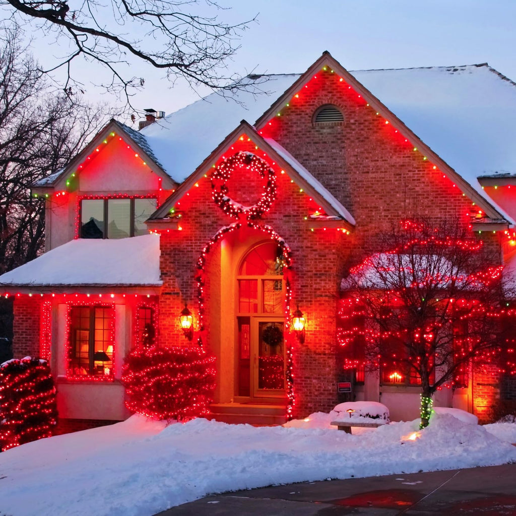 JMEXSUSS 200 LED Christmas Lights Indoor Outdoor, 66ft Connectable LED Red Christmas Lights Plug in, 8 Modes Red String Light for Tree Indoor Bedroom Garden Yard Porch House Xmas Decorations