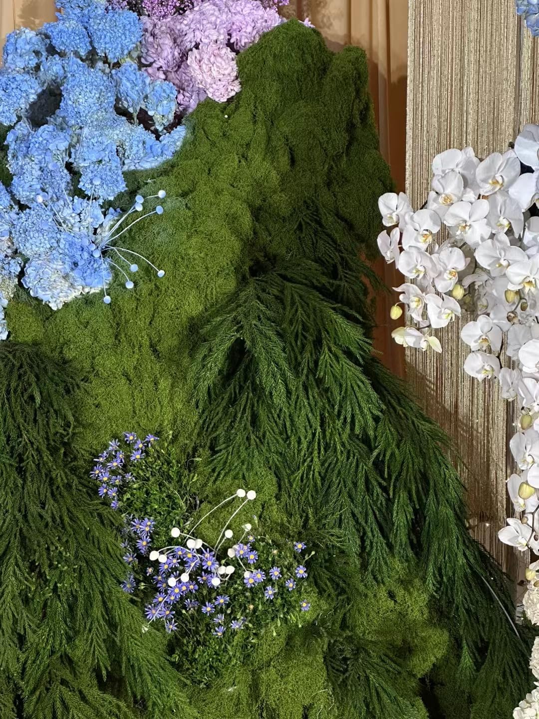 Artificial Moss mat, Green, 39.37 x 39.37 inches (Dark Green), Waterproof Indoor and Outdoor Decorative Moss mat, Fake Moss Wall Decorative Flower Decoration for Craftsmanship
