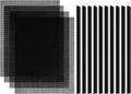 4 Pieces Plastic Mesh Sheets for Embroidery Black Fish Tank Divider Screen Craft Mesh 10 Pieces Binding Bars Sliding Bars for Embroidery Crafting Knit and Crochet Projects