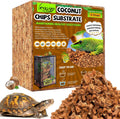 Legigo 10LBS Coconut Chip Substrate for Reptiles, 72QT Natural Coco Husk Chip Reptiles Bedding, Compressed Coconut Chip Substrate for Snake, Tortoise, Ball Python, Gecko, Lizard Terrarium Tanks
