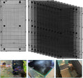 Plastic Egg Crate Grip Panel Fish Tank Divider Aquarium Divider Filter Bottom Fish Tank Isolation Board Egg Crate Tray (Black, 12pcs 11.8X5.9 Inch with 0.15 Inch Hole)