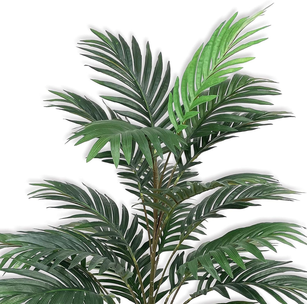 Beebel Artificial Palm Tree Plants 30" Tall UV Resistant Tropical Areca Plant Faux Plants Monstera Leaves Floral Arrangement Safari Leaves Beach Leave Party Suppliers Decorations