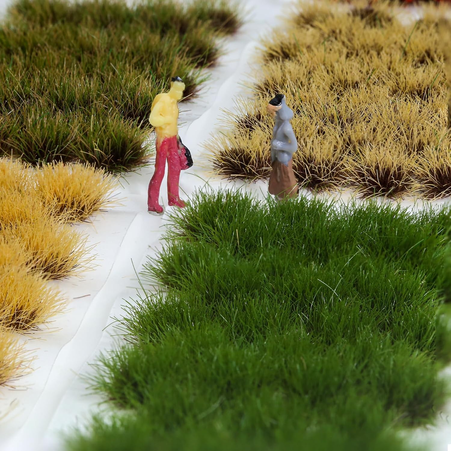 32pcs 8mm Tall Diorama-Flowers-Grass Miniature Bushes Brownish Yellow Static-Grass for Model-Train-Scener Wargaming-Terrain ，Dioramas & DIY Crafts