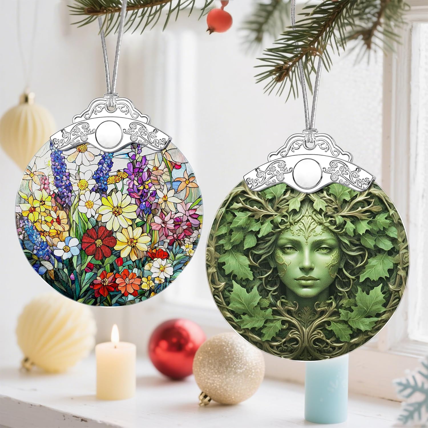 Christmas Ornaments, Christmas Tree Decorations, Keepsake Ornaments, Holiday Decor, Holiday & Xmas Gifts. Gifts for Plant Lovers & Nature Lovers - Nature Goddess-Theme