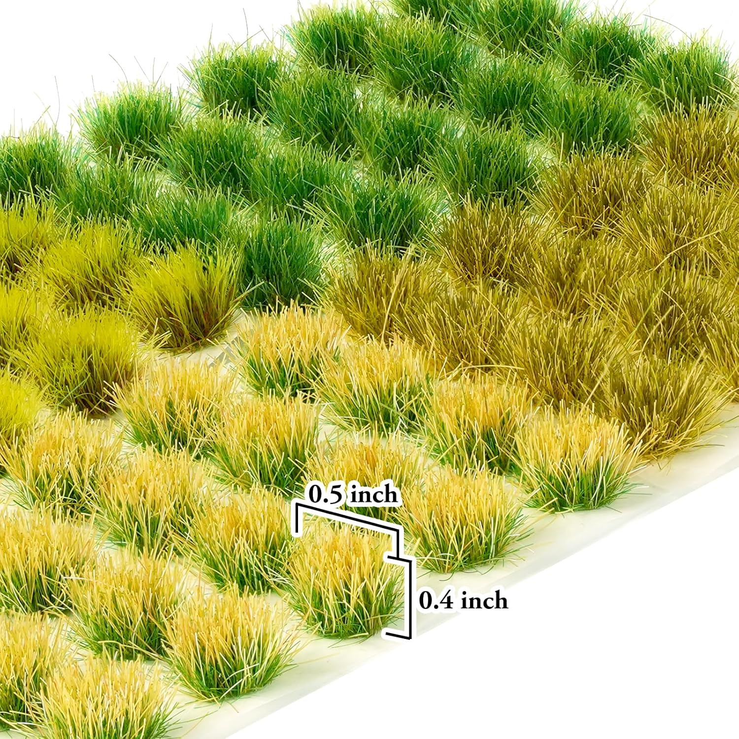 Warmtree 80 Pcs Static Grass Tuft Flower Cluster Vegetation Groups Self Adhesive Artificial Model Grass Shrubs for Train Landscape Railroad Scenery Model Miniature Bases and Dioramas