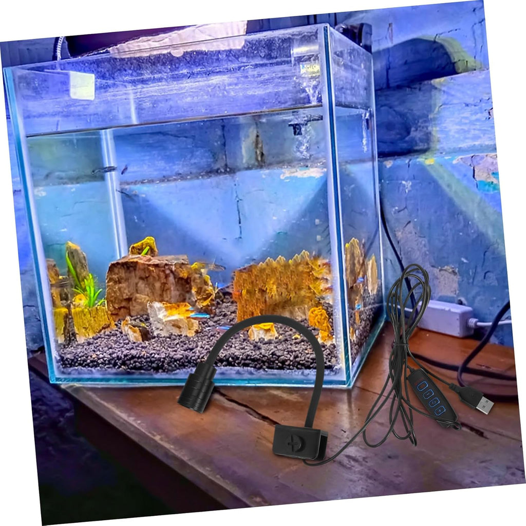 Adjustable Fish Tank Light with High Brightness LED Energy Efficient Aquarium Lamp for Small and Aquariums Easy Installation