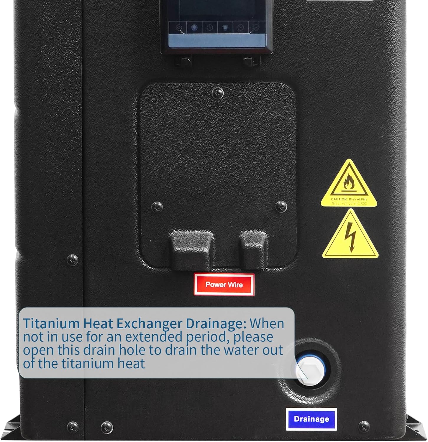 DOEL Swimming Pool Heat Pump, 44000BTU Full DC Inverter Pool Heater for Above and In Ground Pools and Spas, 13kW High Efficiency Pool Heater with WiFi Smart Control Panel, 220-240v