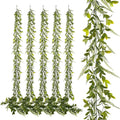 6 Pack 5.57ft Artificial Greenery Garland, Leaf Garland for Room Decor, Garlands for Decoration, Fake Vines Hanging Plants for Home Bedroom Garden Wall Wedding Decor-042