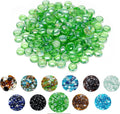 Skyflame 10-Pound Fire Glass Beads for Fire Pit Fireplace, 1/2-Inch Size Emerald Green Reflective Decorative Blended Fireglass Drops for Landscaping