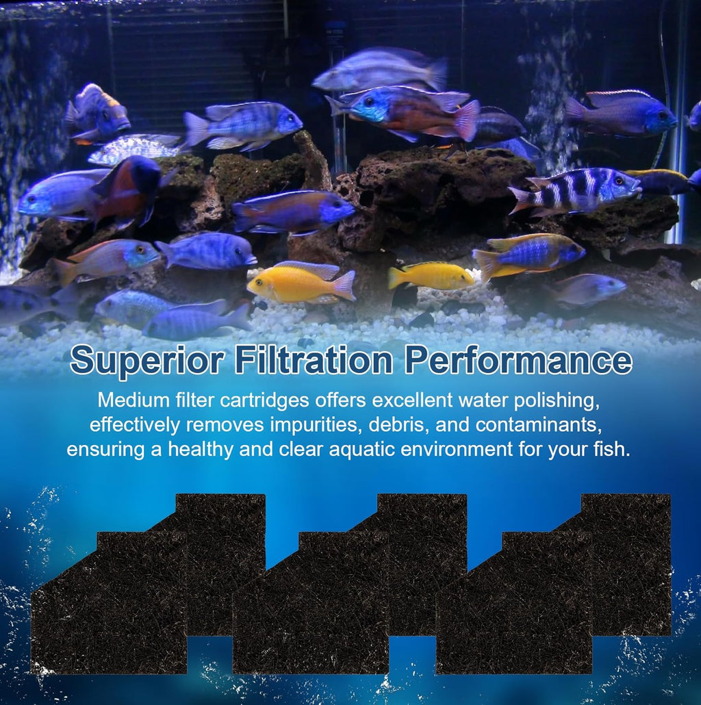 Medium Aquarium EcoRenew Filter Cartridges Replacement for Aqueon QuietFlow Internal Power Filter with SmartClean Technology 30 Gallon Aquarium, Fish Tank Filter Cartridge Fits -6Pack