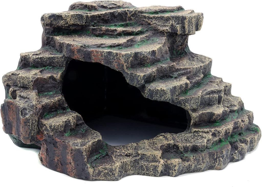 JIHAQUA Bearded Dragon Tank Accessories Extra Large Reptile Hideouts Cave Habitat Decor Bearded Dragon Clothes