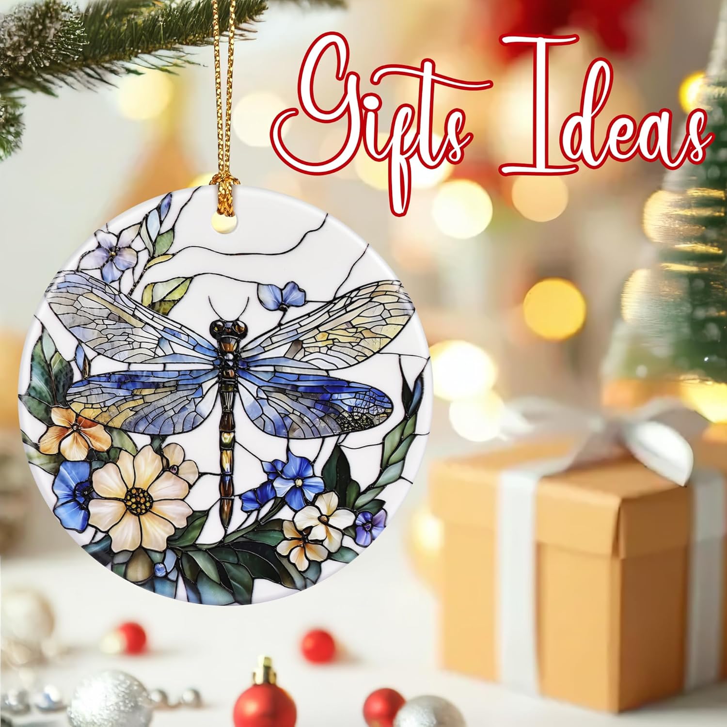 Christmas Ornaments, Dragonfly Ornament, Christmas Tree Ornaments, Xmas Decorations, Holiday Decorations, Gifts for Dragonfly Lovers, Holiday Party Gifts, and Xmas Gift Ideas