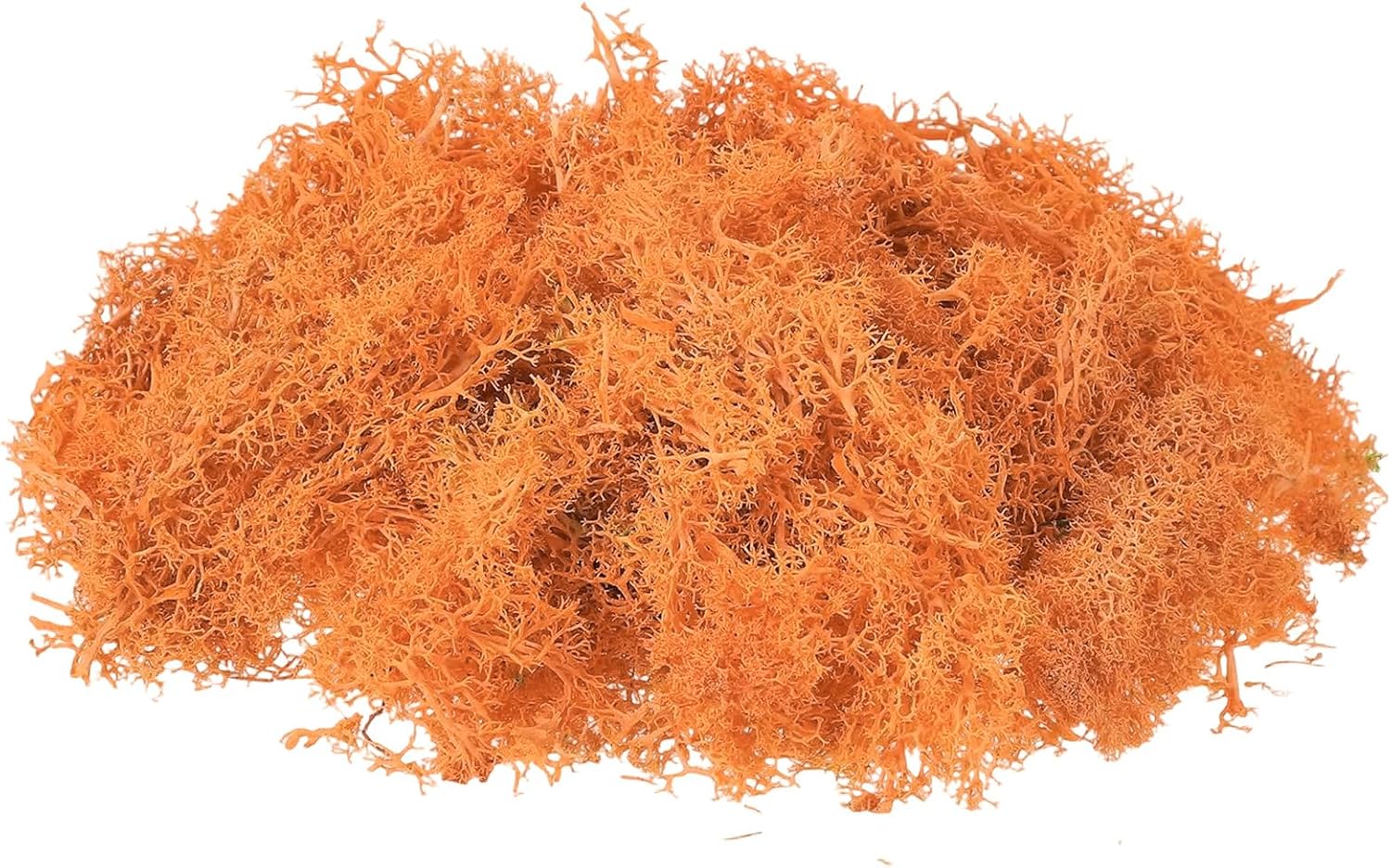 uxcell Preserved Reindeer Moss, 17.6oz Fake Moss for Crafts Artificial Dried Moss for Decoration Terrariums Potted Plants, Orange