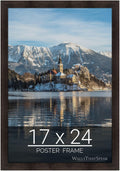 wallsthatspeak 17x24 Espresso Brown Picture Frame for Puzzles Posters Photos or Artwork