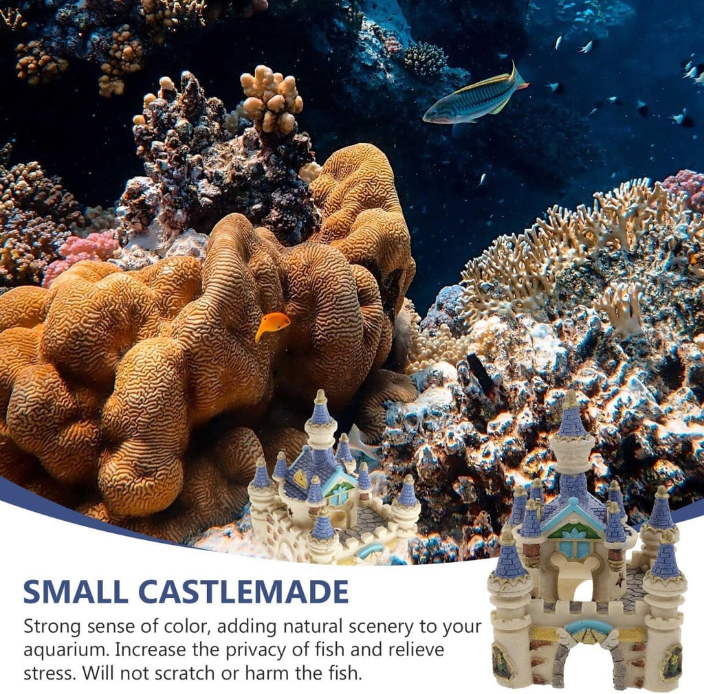 Aquarium Resin Castle Decoration Fish Tank Roman Castle Cave Hideout Betta Fish Ornament Accessories