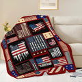 Veteran Blanket American Flag Throw Blanket Veterans Day Gifts for Men Women Adults Super Soft Cozy Plush Fluffy Fuzzy Fleece Blanket Home Decor 50''X60''