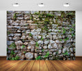 BELECO 5x3ft Fabric Vintage Brick Stone Wall Backdrop for Photography Overgrown Wall Ancient Rock Wall Textured Background Medieval Castle Stone Wall for Party Decorations Studio Booth Photo Props