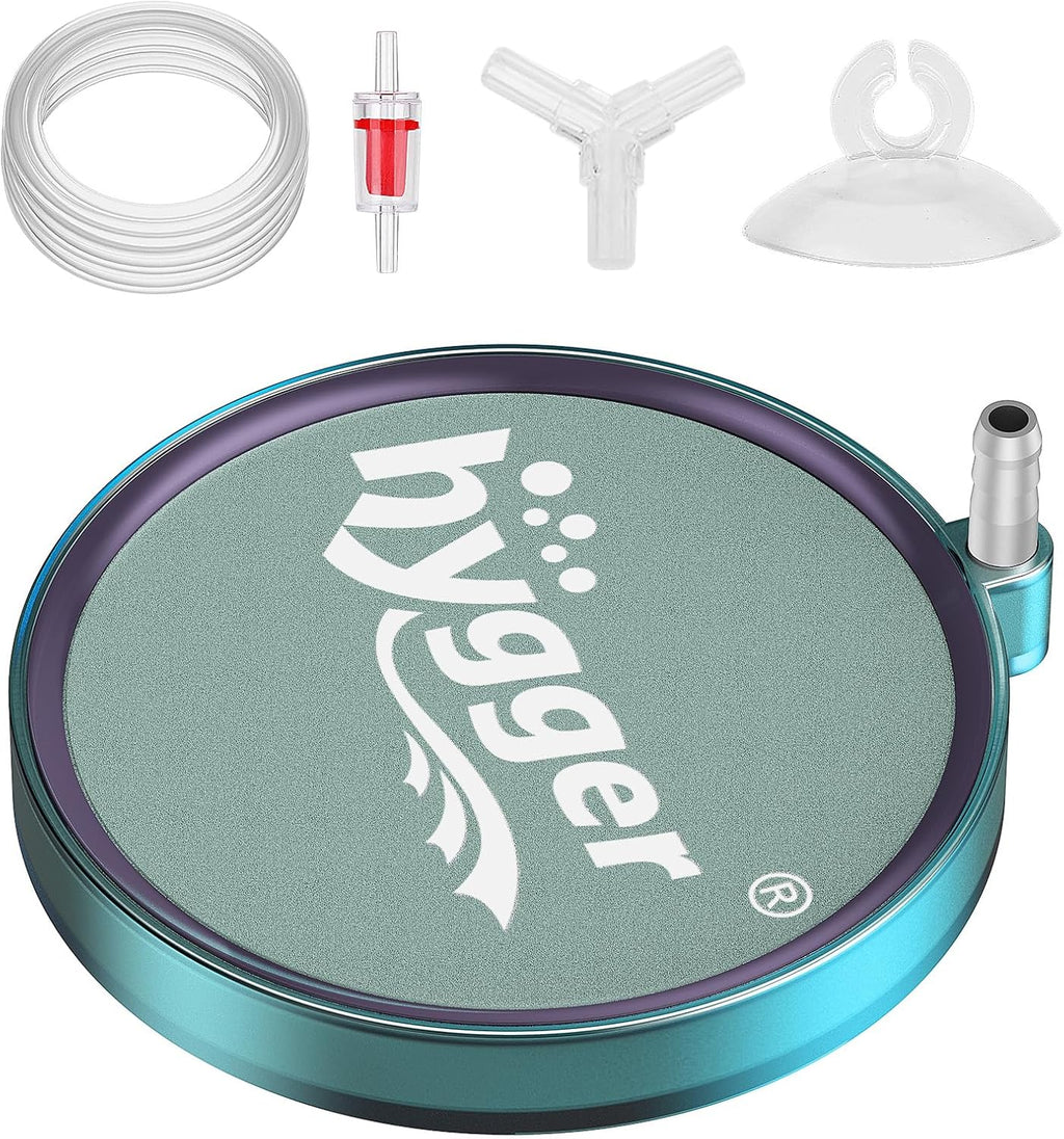 hygger Aquarium Air Stone 4 Inch, Fish Tank Bubbler Stone, Air Bubble Aerator Oxygen Diffuser, Air Pump Accessories for Aquariums, Fish Tanks, Hydroponics and Ponds