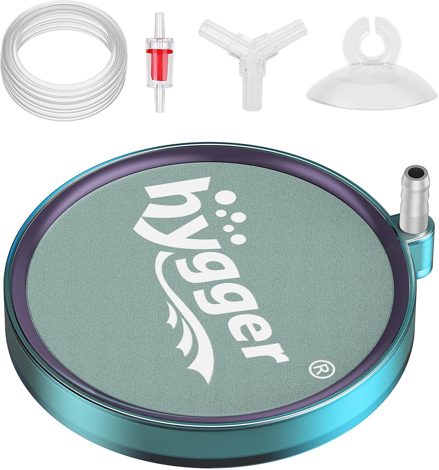 hygger Aquarium Air Stone 2 Inch, Fish Tank Bubbler Stone, Air Bubble Aerator Oxygen Diffuser, Air Pump Accessories for Aquariums, Fish Tanks, Hydroponics and Ponds