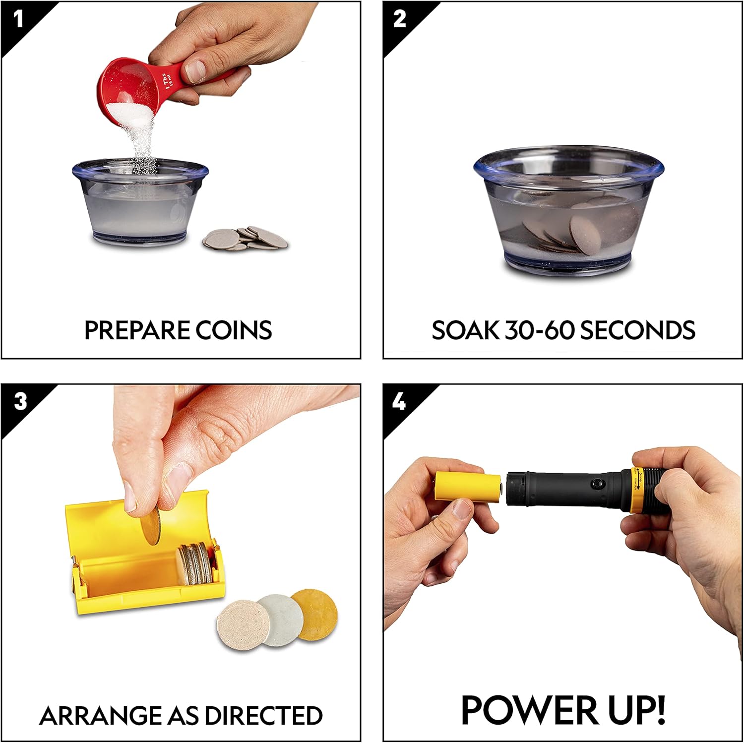 National Geographic Battery Making Kit - Potato Clock and Penny Powered Flashlight Science Kit, 2 Electricity STEM Projects for Kids, Electrical Circuit Toy for Boys and Girls (Amazon Exclusive)